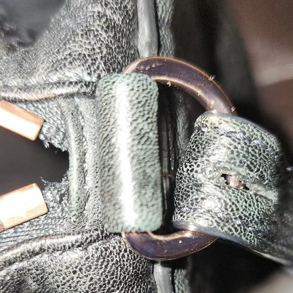 Alexander Wang Textured Black Shoulder Bag with Rose Gold Accents